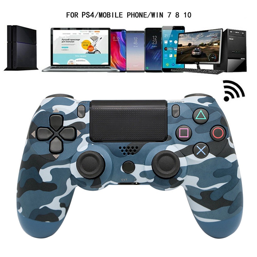 Tay cầm chơi game FO4 hỗ trợ rung tốt - tay cầm cho PC PS4 Doubleshock 4 phiên bản Camo