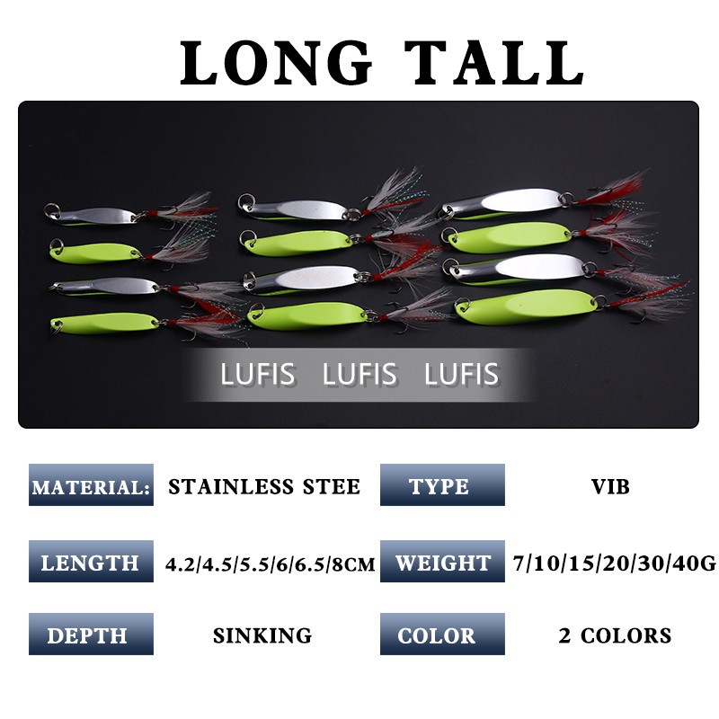 Mồi Câu Cá Giả 7g / 10g / 15g / 20g / 30g / 40g Tiện Dụng