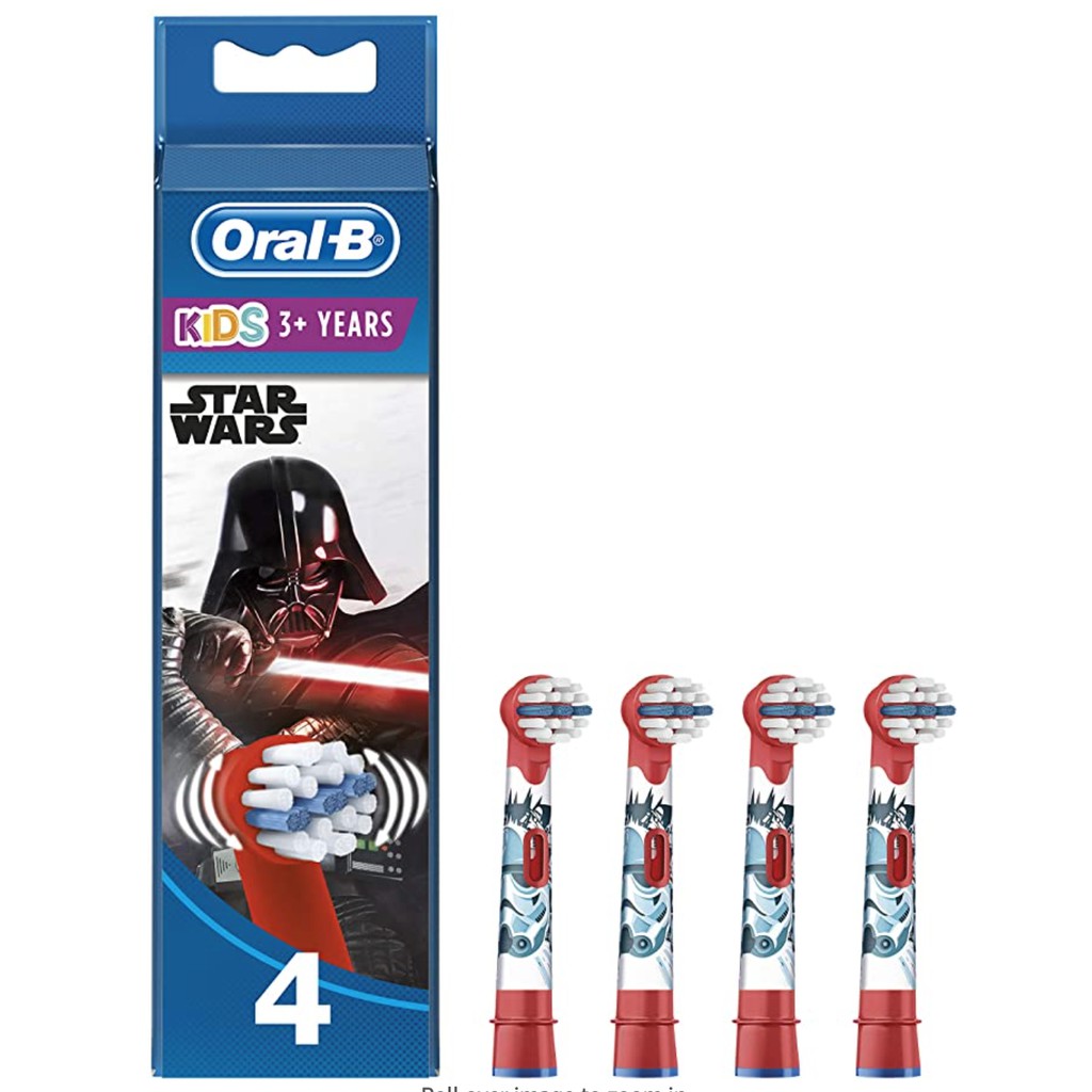 Đầu bàn chải thay thế bàn chải điện trẻ em Oral-B Disney Stages Power Star Wars (Set 4 cái) - Hàng nhập khẩu