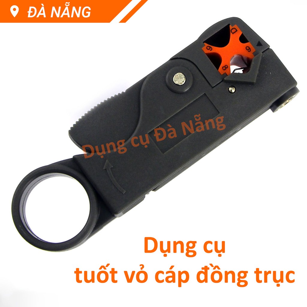 Dụng cụ tách, tuốt vỏ cáp đồng trục một thao tác