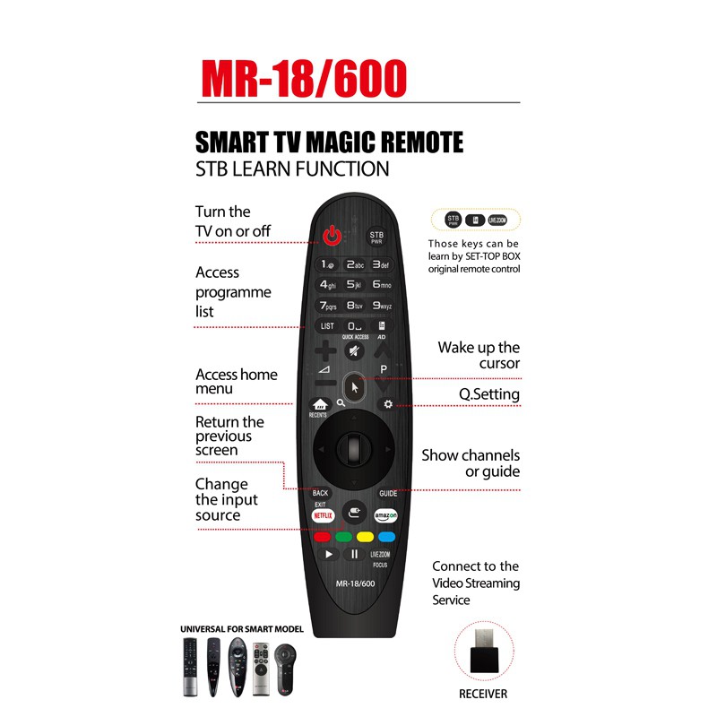 Điều Khiển Từ Xa Mr-18 600 Cho Tv Thông Minh Lg2.4G