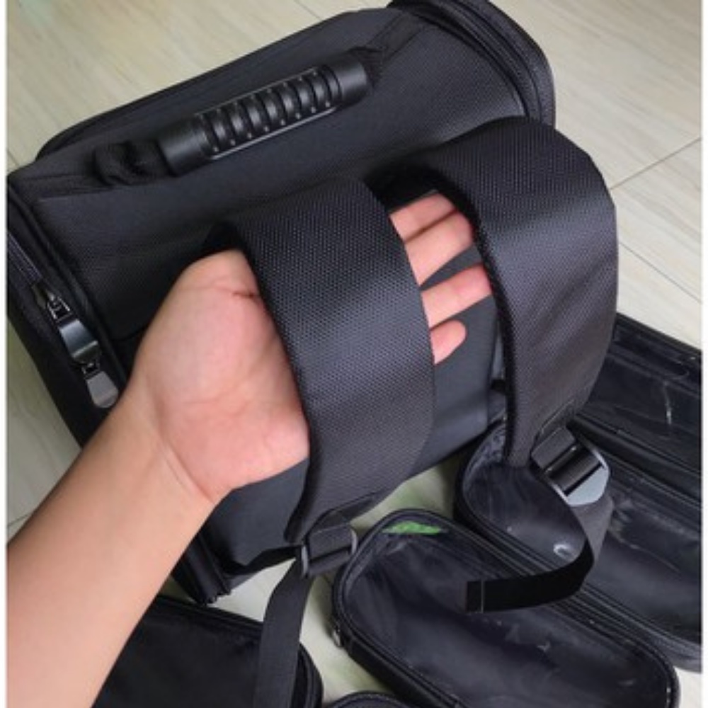 Túi đựng mỹ phẩm đồ trang điểm du lịch kèm 5 túi PVC makeup chuyên nghiệp 18 x 30 x 36