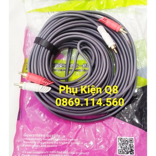Dây av jh - 4 đầu bộng sen trắng/đỏ 10m
