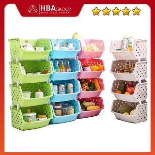 Giá kệ nhiều tầng đa năng - Kệ đựng rau củ quả, đồ dùng nhà bếp, đồ nhà tắm, đồ chơi, ...