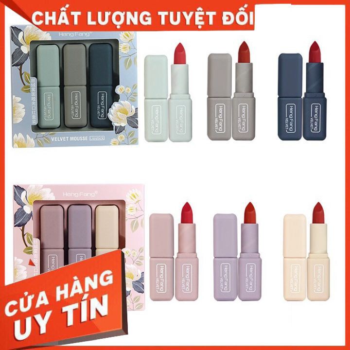 Sét son sáp 3 cây Heng Fang ♥️ HOT ♥️ Siêu lì Siêu mướt | BigBuy360 - bigbuy360.vn