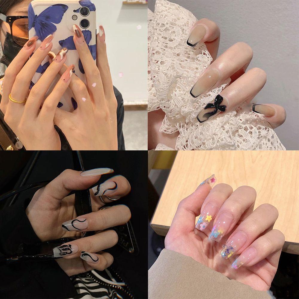 Hộp 24 Móng Tay Giả Trái Tim Xinh Xắn MIHAN1