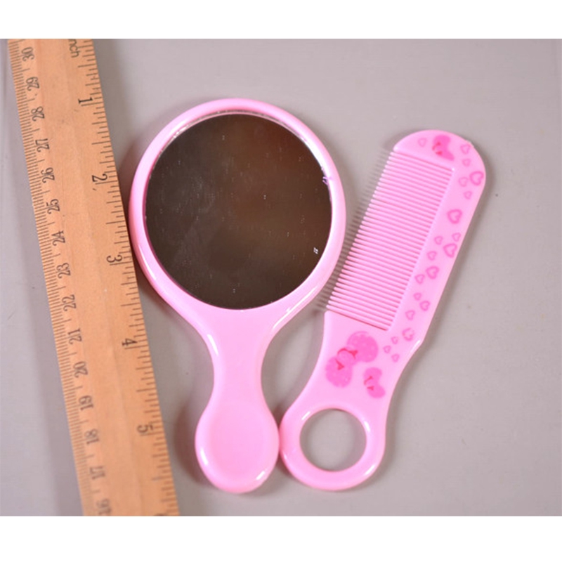 Bộ đồ chơi trang điểm hai món gương + lược họa tiết hoạt hình frozen/ my little pony dành cho bé gái