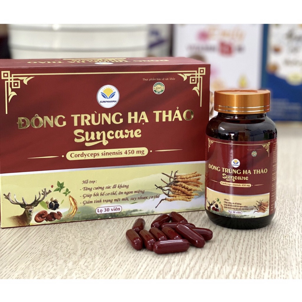 Viên Uống Đông Trùng Hạ Thảo Suncare- Giúp Ăn Ngon, Ngủ Tốt, Bồi Bổ Cơ Thể, Giảm Mệt Mỏi, Chống Lão Hóa,Chống Ung Thư