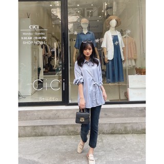 Sơmi lụa buộc nơ CICISTUDIO