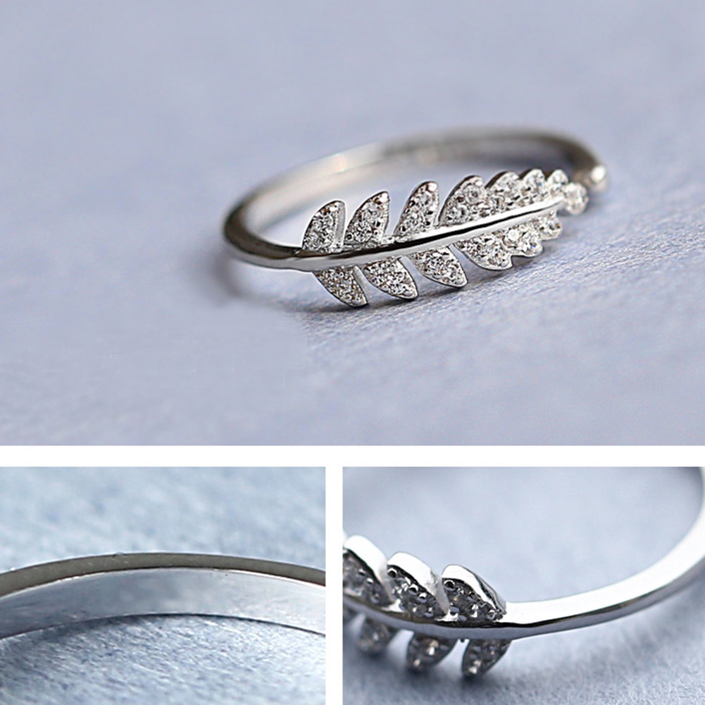Nhẫn Hở Hình Chiếc Lá Xinh Xắn Có Thể Điều Chỉnh Kích Cỡ