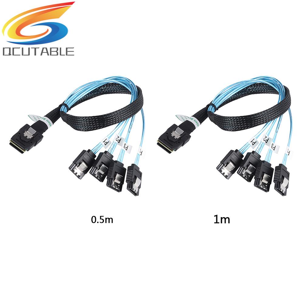Dây cáp mở rộng Mini SAS SFF-8087 36-Pin sang 4 SATA 7-Pin