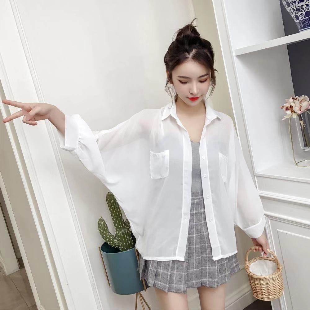 Áo Khoác Chống Nắng Trong Suốt Kiểu Hàn Quốc Thời Trang Mùa Hè Cho Nữ