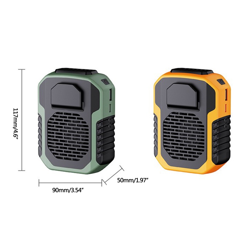 Quạt Mini 6000mah Đeo Thắt Lưng 3 Tốc Độ Kèm Sạc Tiện Dụng