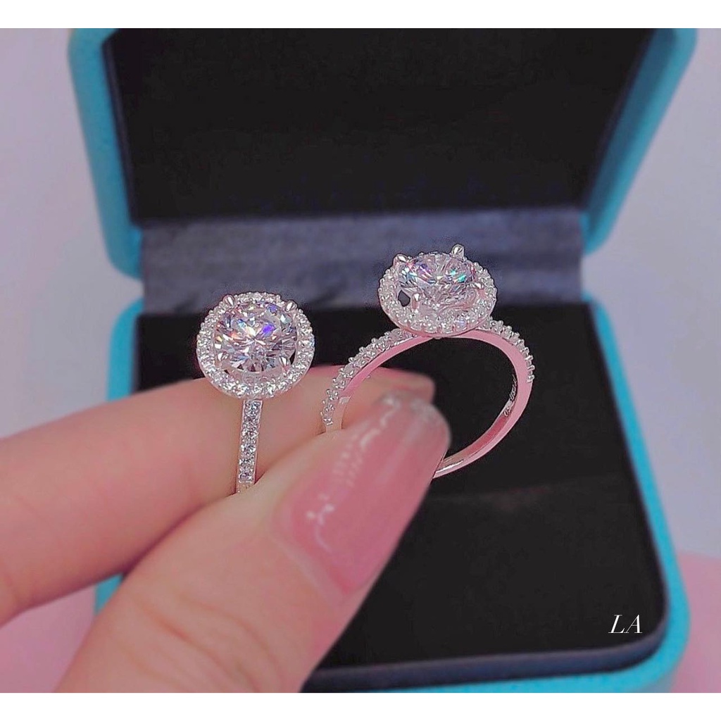 NHẪN ĐÁ TRÒN CHO BẠN NỮ - NHẪN HÀNG TA CỰC ĐẸP