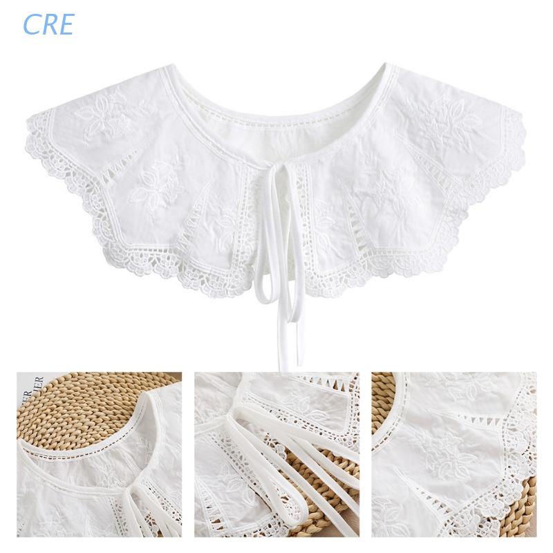 Cổ Áo Giả Thêu Họa Tiết Hoa Trang Trí Cổ Áo Có Thể Tháo Rời Thời Trang