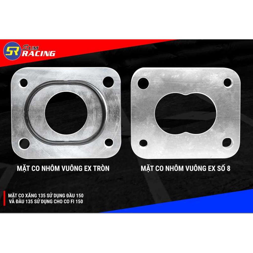 Mặt co xăng 135 sử dụng đầu 150 135