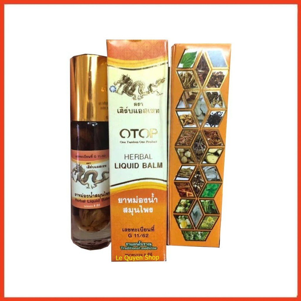 6 Chai dầu lăn 26 vị thảo dược thái lan