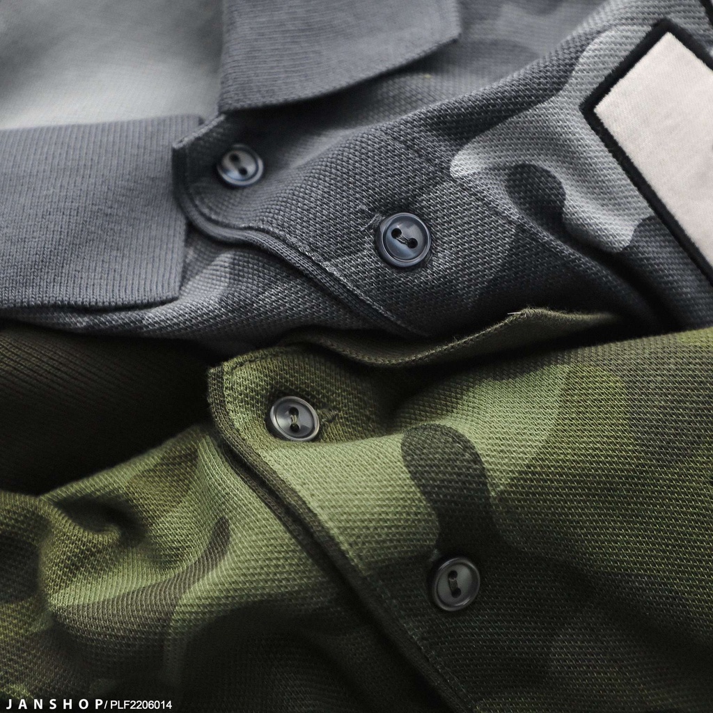 Polo 2 Tone Màu Camo Cổ Điển Đặc Trưng Thêm Điểm Nhấn Cùng Logo Thêu Ngực Trẻ Trung Làm Chiếc Áo Thêm Hiện Đại Phá Cách