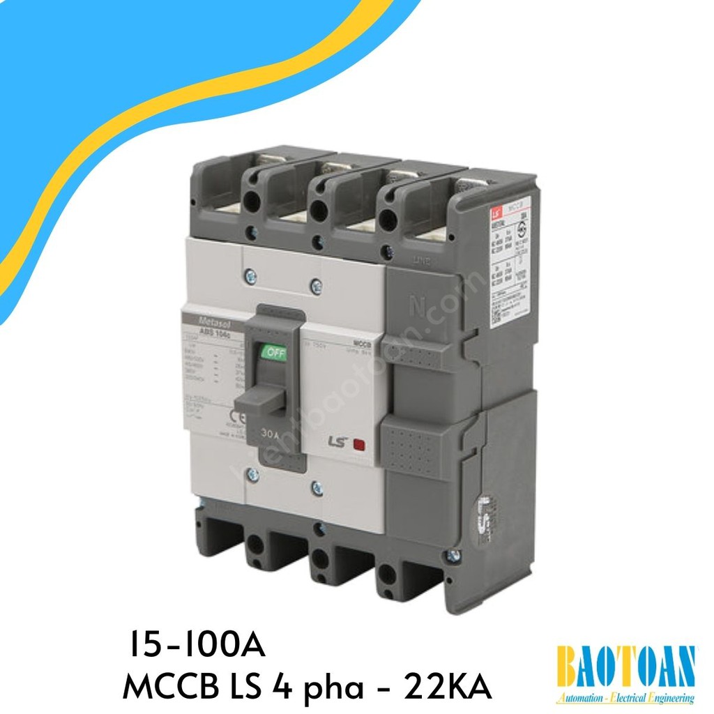 Aptomat LS ABS (MCCB) 4 pha - 22kA  (15-50A)