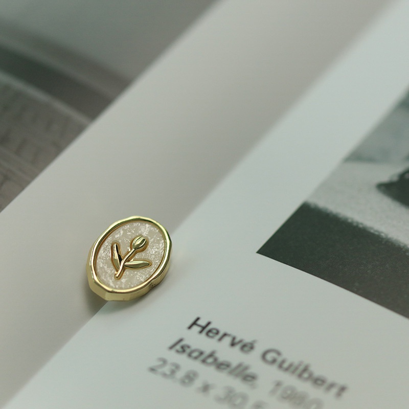 5 Nút Áo Kim Loại Hình Hoa Tulip