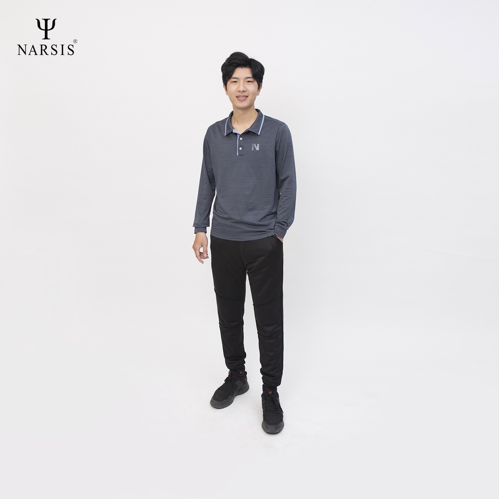 Áo polo nam dài tay Narsis D0030 - D0033 chất liệu cotton cao cấp
