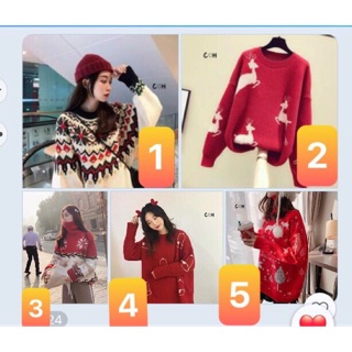 Áo len họa tiết noel