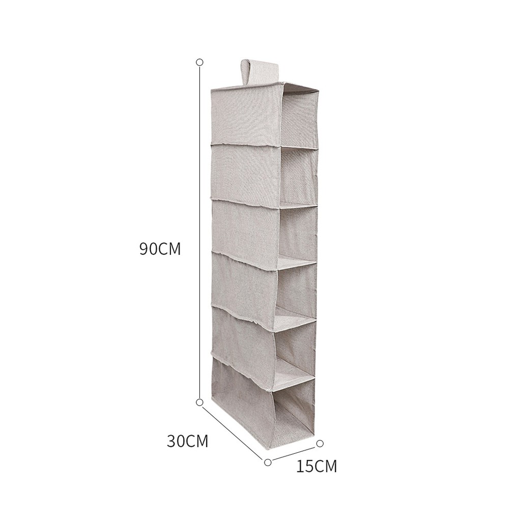 Túi vải treo đựng đồ Miniso 6 ngăn (Nhiều màu) - Hàng chính hãng | BigBuy360 - bigbuy360.vn
