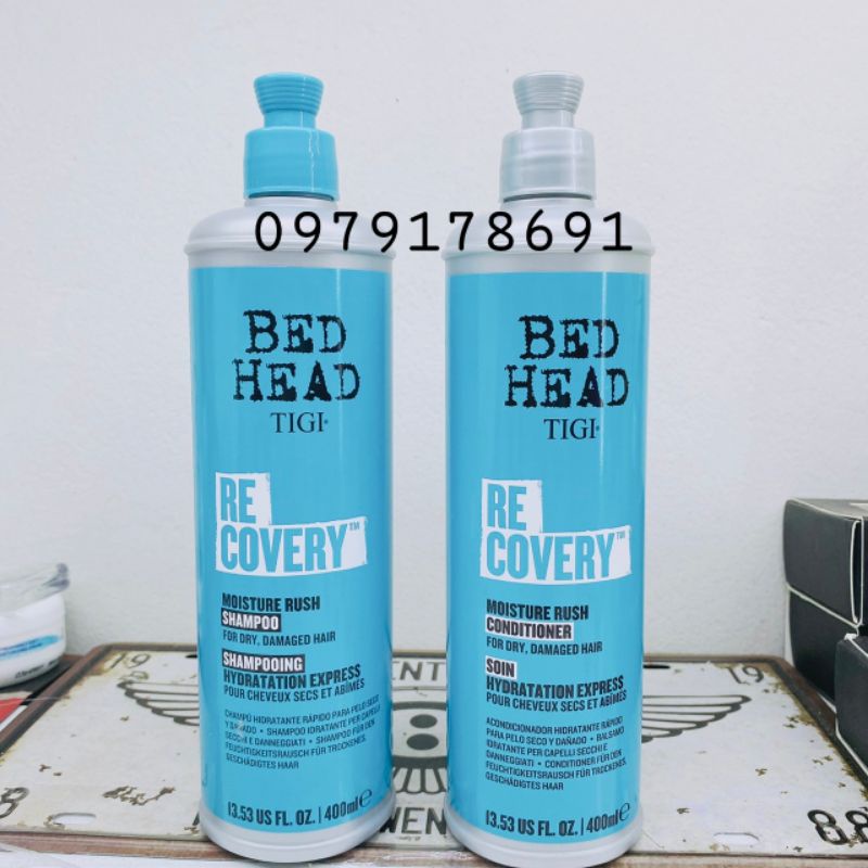 (Chính hãng) Cặp gội + xả TIGI XANH BED HEAD PHỤC HỒI ĐỘ ẨM TỨC THÌ TĂNG ĐỘ BÓNG CHO TÓC