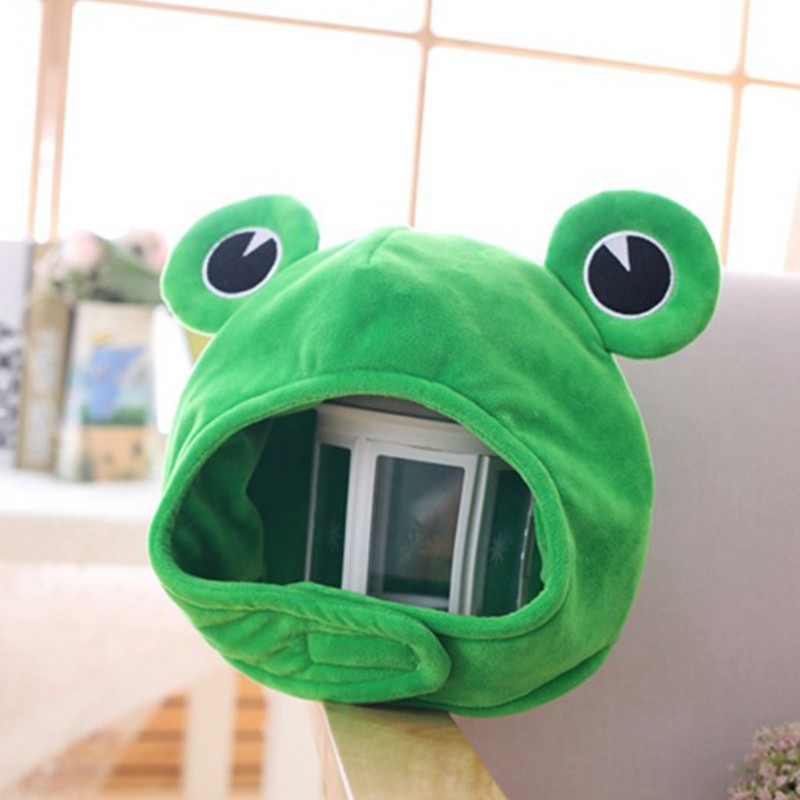 Mũ trùm đầu hình chú ếch mắt to màu xanh lá hóa trang/chụp ảnh xinh xắn