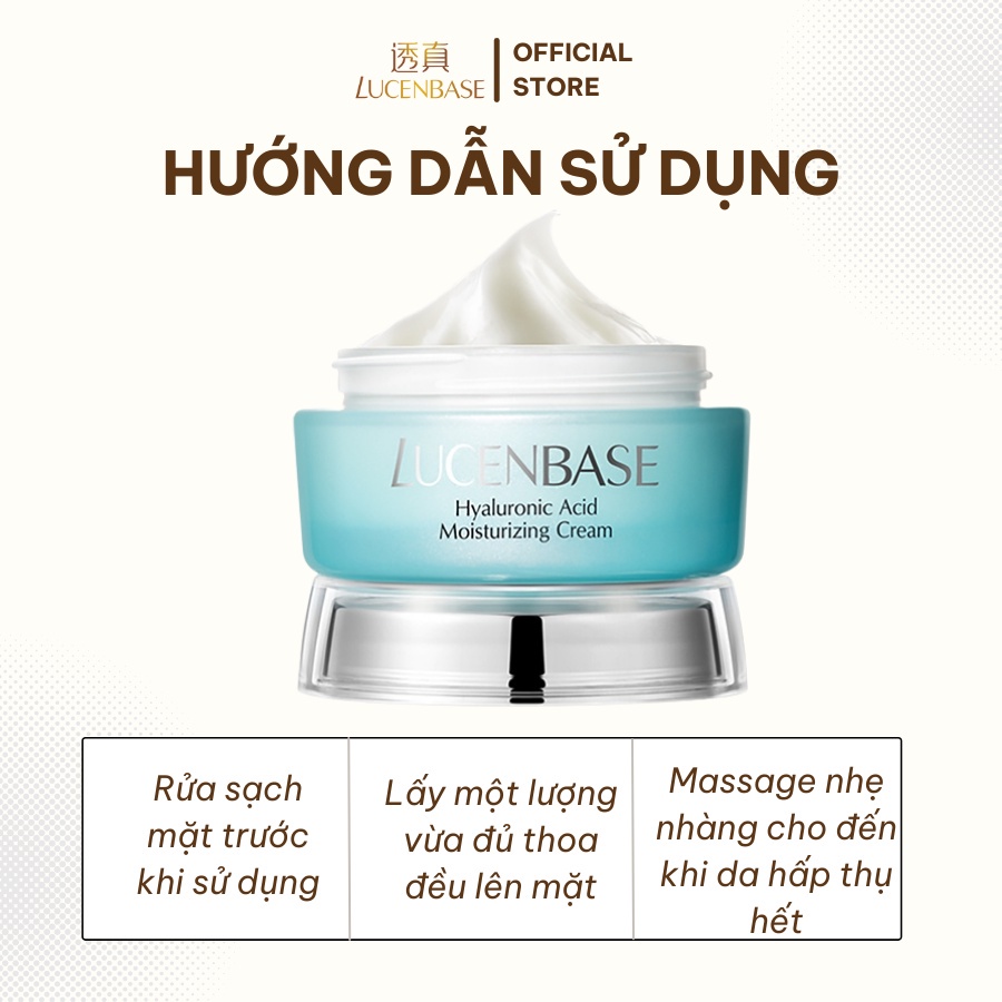 Kem dưỡng da  cấp nước dưỡng ẩm Hyaluronic Acid  lucenbase chính hãng 50g