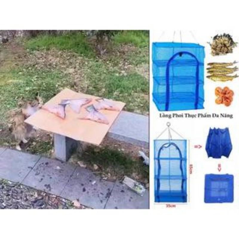 Lồng phơi thực phẩm, phơi cá khô thịt khô, chống ruồi muỗi côn trùng dễ vệ sinh