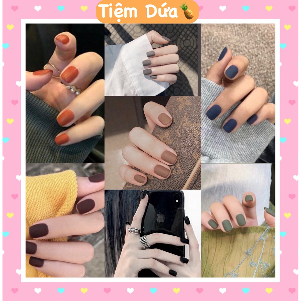 M&oacute;ng Giả Set 24 Nail Box D&aacute;ng Vu&ocirc;ng M&agrave;u Trơn Nh&aacute;m Si&ecirc;u Xinh Nghệ Thuật