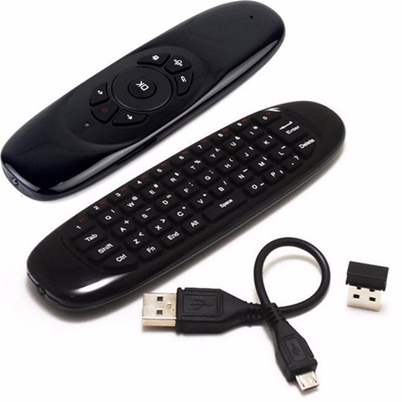 Fly Air Mouse C120 Bàn phím trò chơi có đèn nền không dây Android TV Điều khiển từ xa