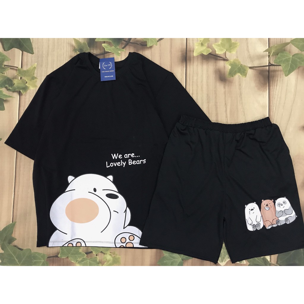 Set Đồ Bộ "Gấu Grizz và Ice Bear" Đáng Yêu cartoon 3D Cute -Lapi VN