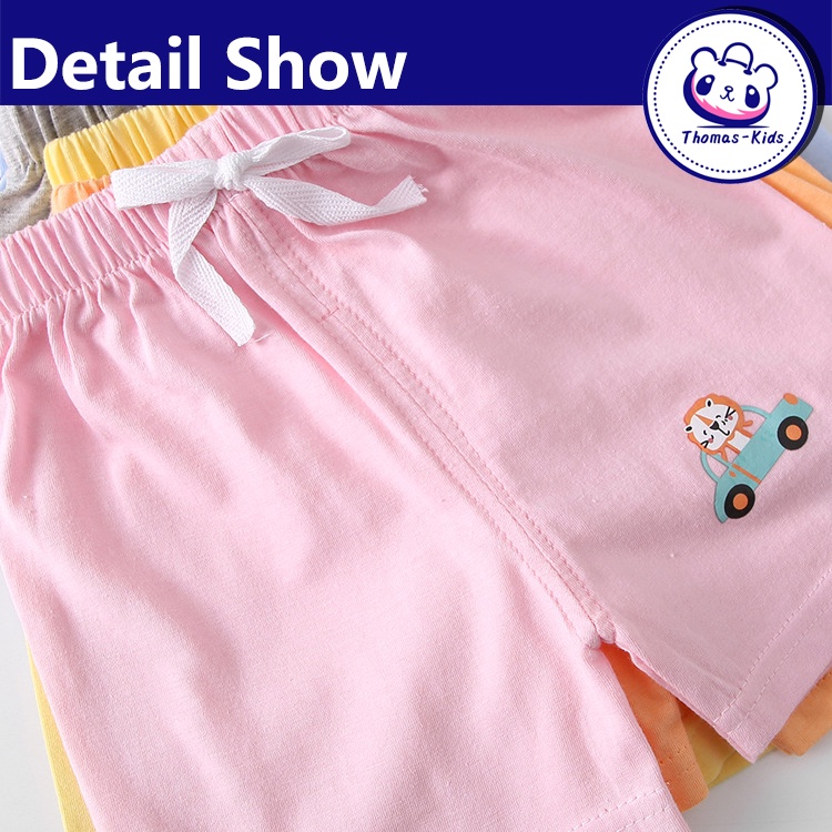 Quần Short Thể Thao Cotton Mỏng Thoải Mái Nhiều Màu Sắc Cho Bé 2-7 Tuổi