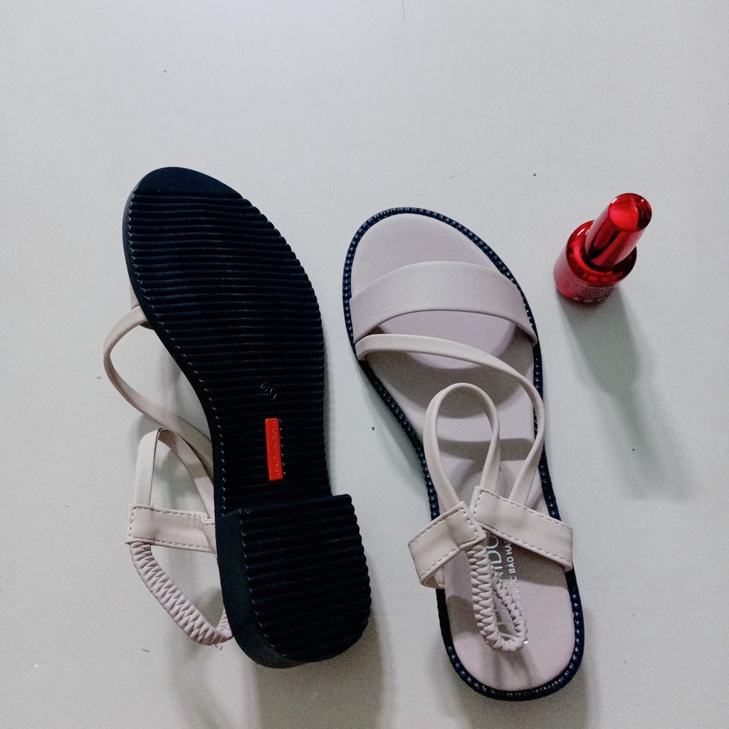 Giày sandal nữ đi học - FreeShip - Giày sandal nữ đi học quai hậu, đế nhựa PU cao 2p mang đi làm đi học đi chơi - TB06 F