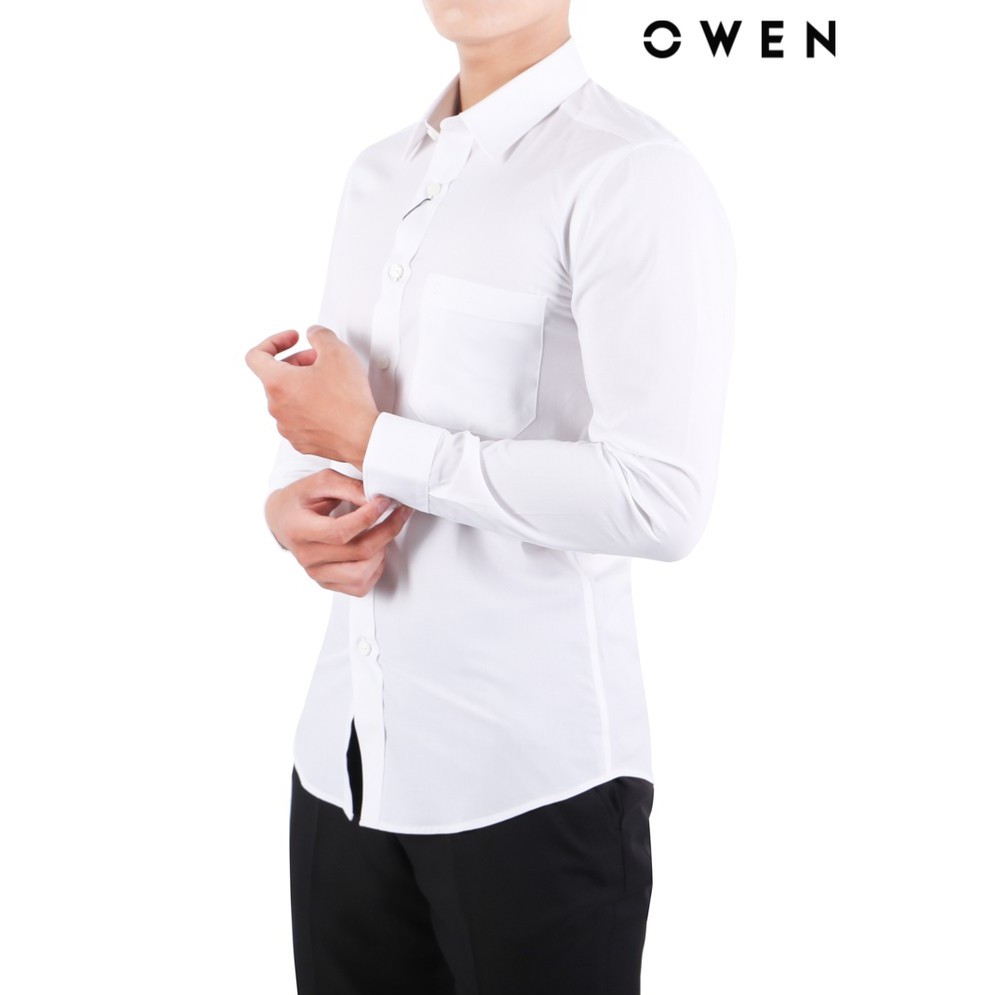 Áo Sơ mi dài tay nam OWEN Cafe Regularfit màu trắng - AR22325D1 | BigBuy360 - bigbuy360.vn