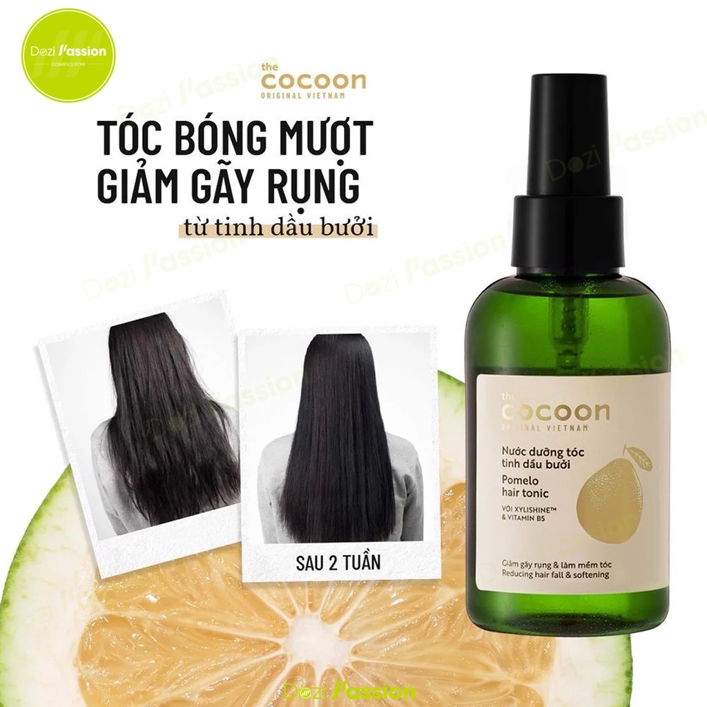 Nước Dưỡng Tóc Cocoon Tinh Dầu Bưởi Giúp Mọc Tóc, Giảm Rụng, Dưỡng Tóc Chắc Khỏe - Cocoon Pomelo Hair Tonic 140ml