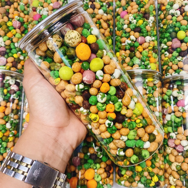 [Mã 156FMCGSALE hoàn 8% đơn 500K] 1 LON PET ĐẬU MIX 25 VỊ 500GR