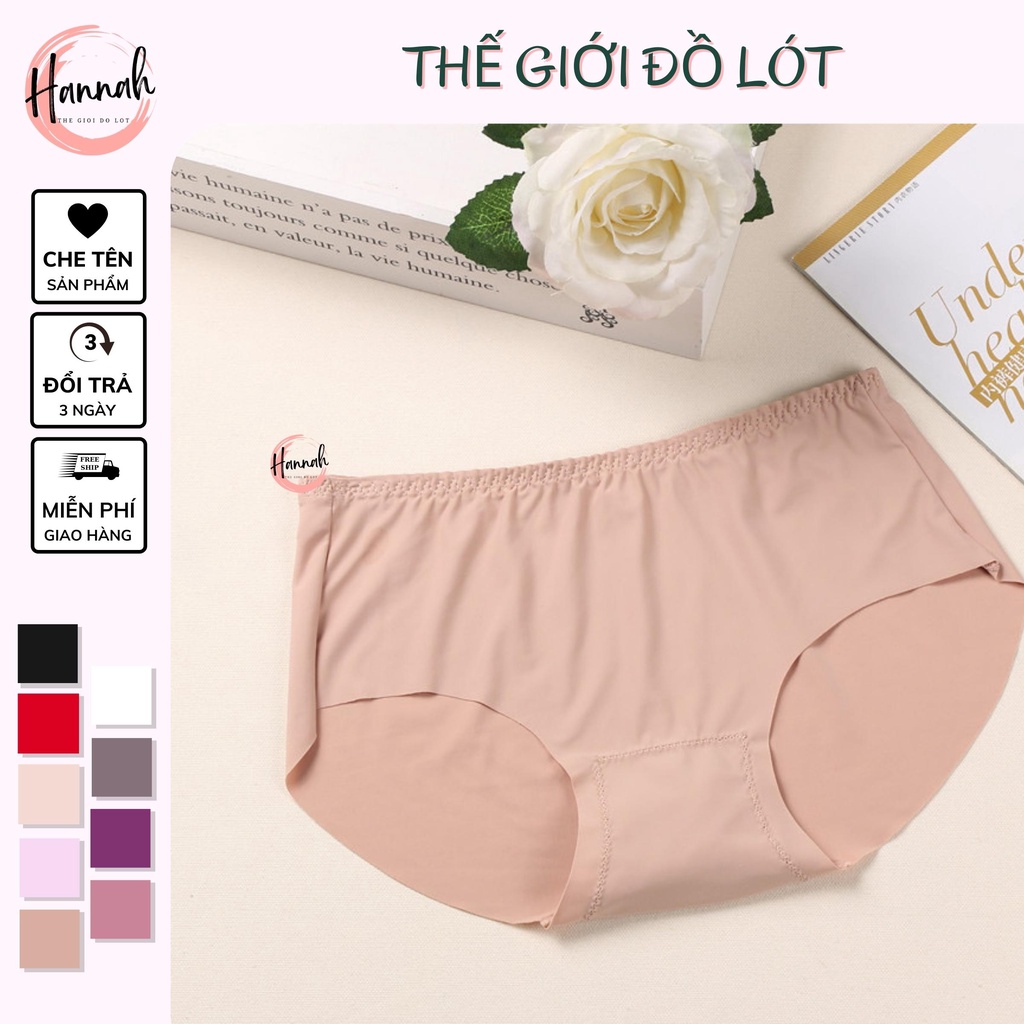 Set 5quần lót nữ đúc su non ép thun lạnh không viền may kháng khuẩn cạp ép cao cấp HANNAH SECRET QL005