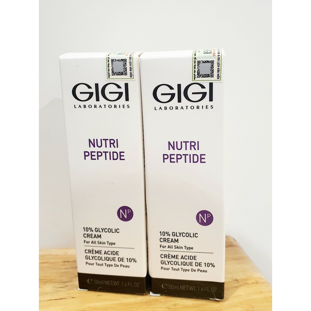 GIGI Nutri Peptide Glycolic Cream 10% Kem Dưỡng Tẩy Da Chết Làm Sáng Da, Chống Lão Hóa 50ml