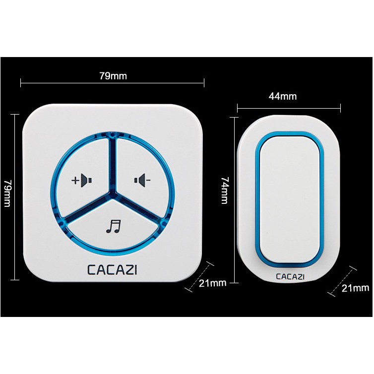 Chuông cửa không dây chống nước cao cấp CACAZI 9909