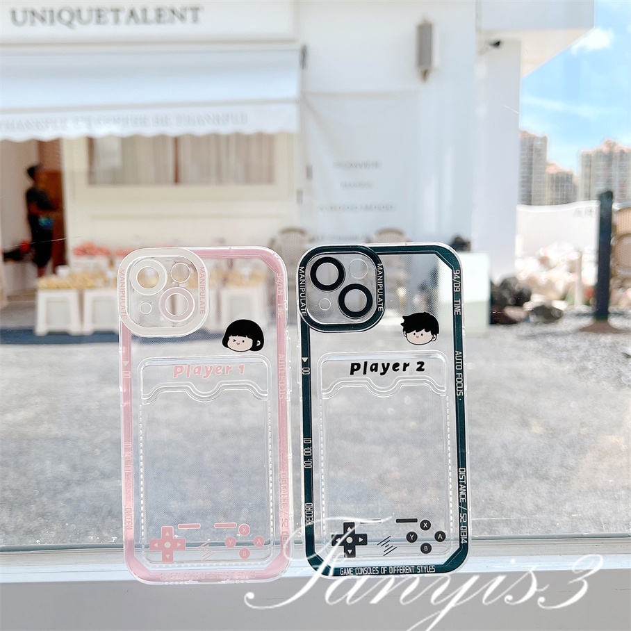 Ốp Điện Thoại TPU Mềm Trong Suốt Kèm Ngăn Đựng Thẻ Cho IPhone 14 13 12 11 Pro Max X XR Xs Max 8 7 Plus SE 2020