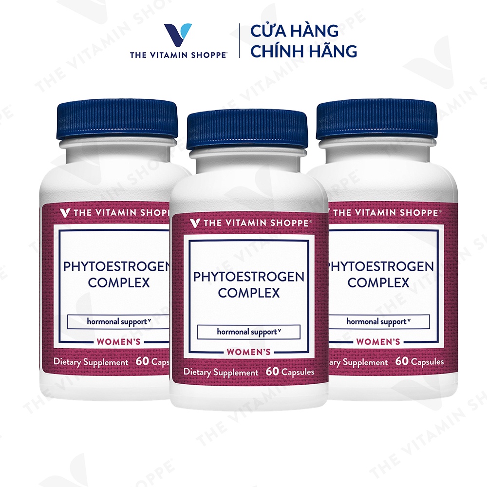 Viên uống cân bằng nội tiết tố nữ The Vitamin Shoppe Phytoestrogen Complex 60 viên