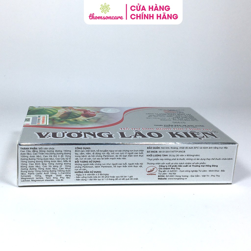 Vương Lão Kiện Mua 6h tặng 1h bằng tem tích điểm hỗ trợ giảm run tay chân, parkinson từ thảo dược
