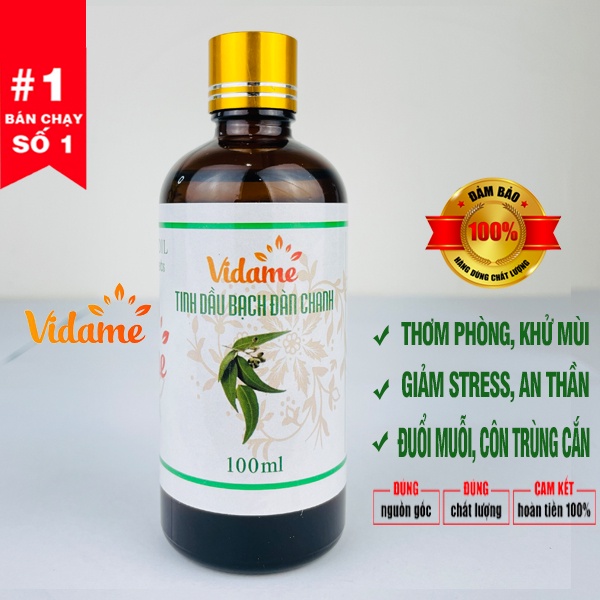 [TRỢ GIÁ] 100ML Tinh Dầu Bạch Đàn Chanh Nguyên Chất VIDAME-Hàng Công Ty Nhập Khẩu Ấn, đuổi chuột, đuổi muỗi, khử mùi