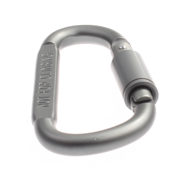 D-Shaped Aluminum Screw Lock Hook Clip Keyring Outdoor Camping Sport