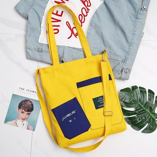 Túi Tote phối 2 túi thời trang (35x40 - Ảnh thât)