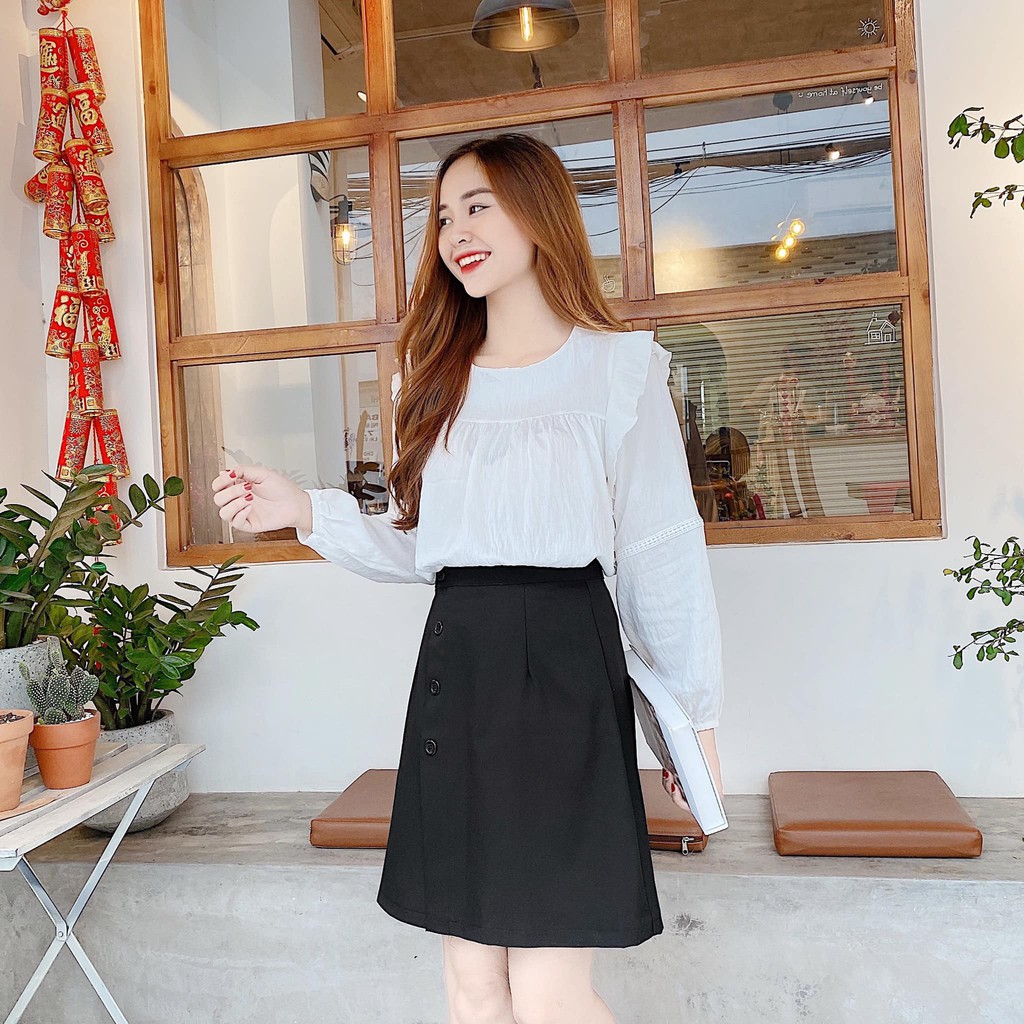 [Mã FADIRECT20 giảm 20K đơn 150K] Chân váy đắp tà 4 nút | BigBuy360 - bigbuy360.vn