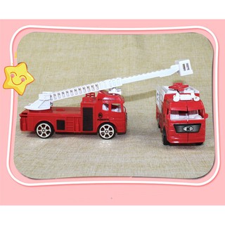 Xe cứu hỏa trang trí bánh